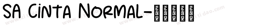 SA Cinta Normal字体转换